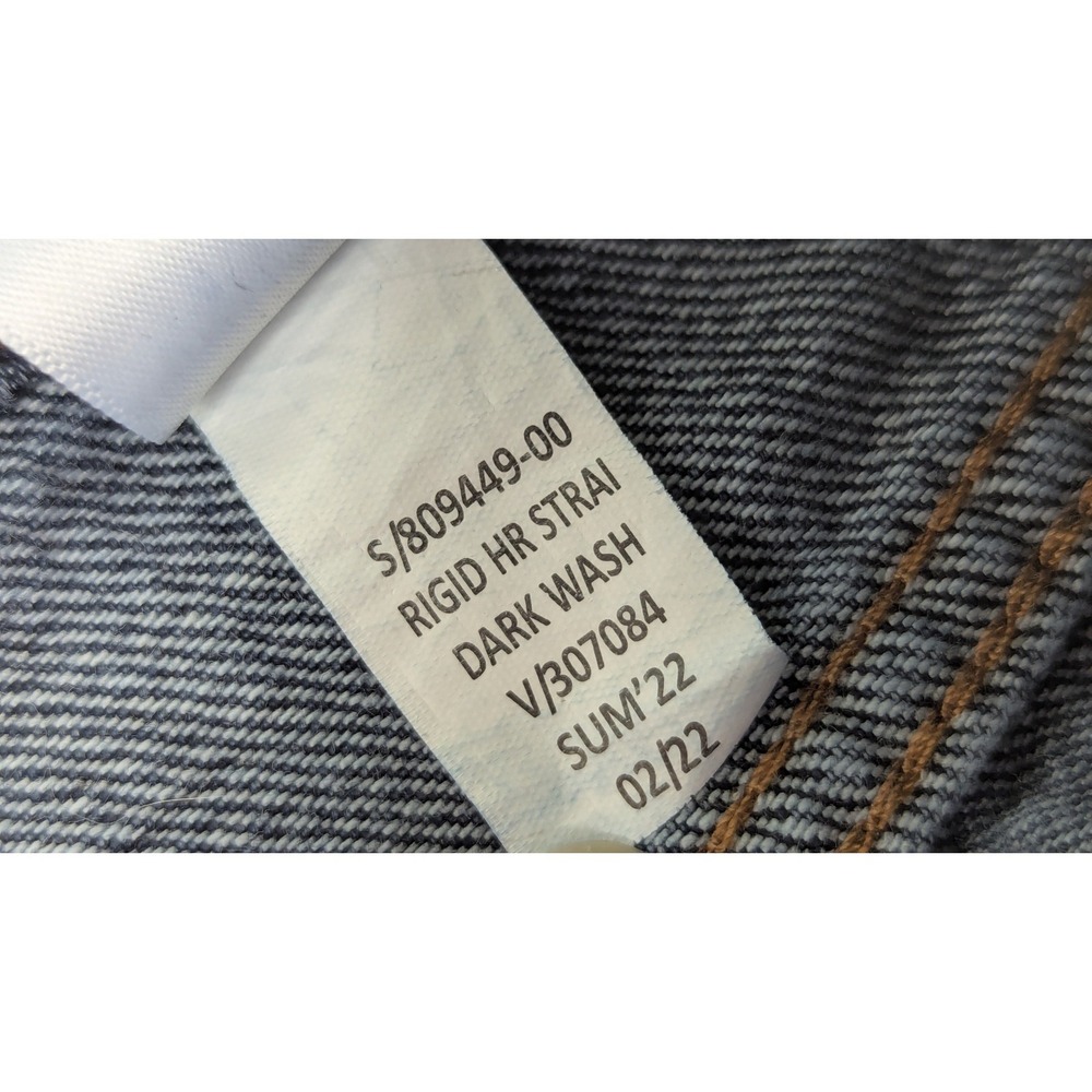 Banana Republic Rigid High Rise Waist Straight Jeans 28/6 Tall Dark Wash Denim - Picture 7 of 9